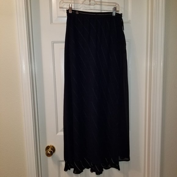 ✅#900 NWT Ralph Lauren Navy Blue White Stripe Skirt - Picture 16 of 16